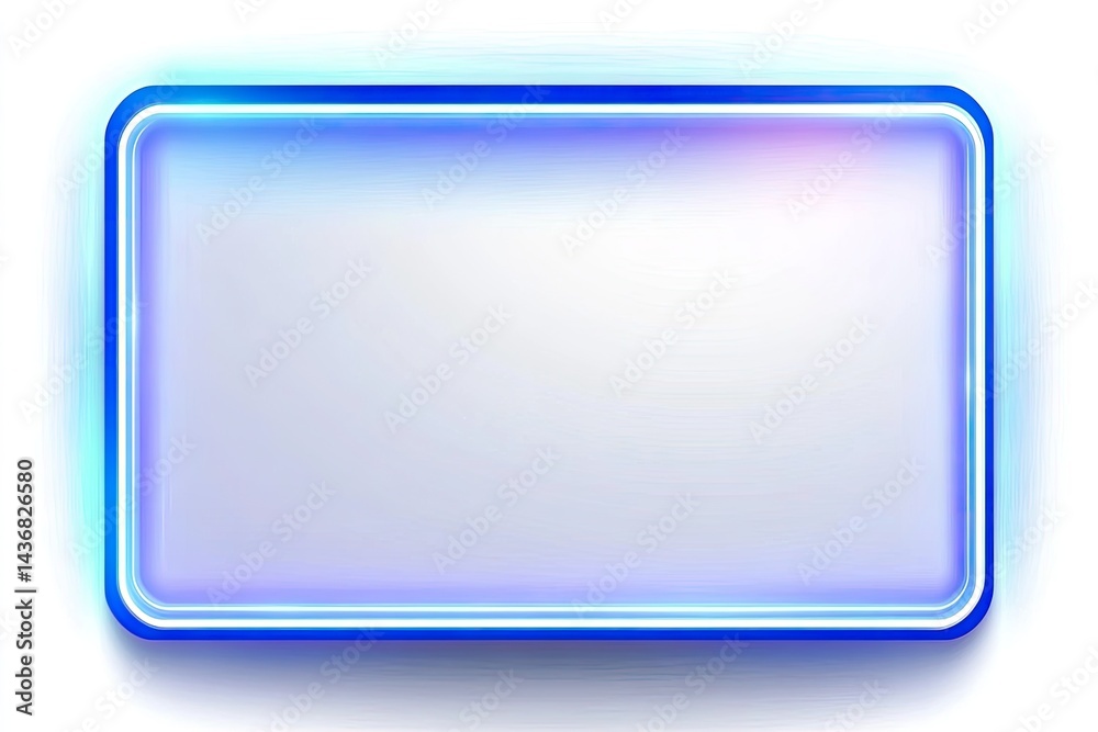 Blank Neon Rectangle Frame Blank Neon Rectangle Frame