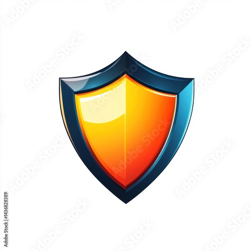 Free Download Stylized shield emblem in vibrant colors, symbolizing protection and security. - GFXLoad