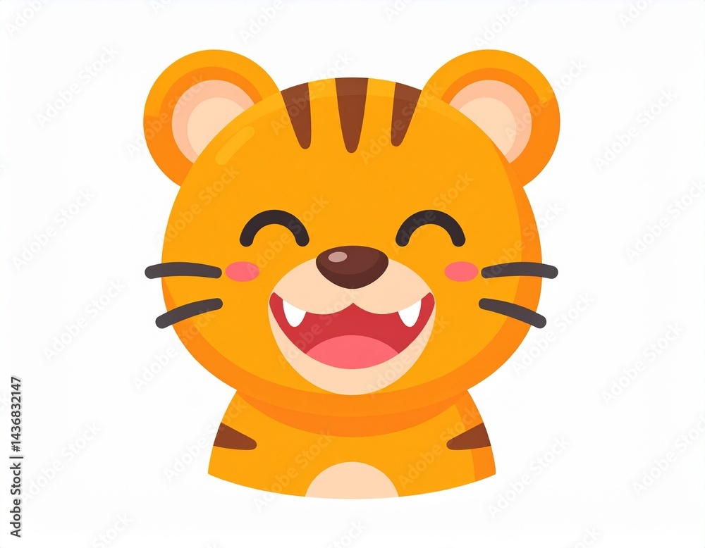 Funny Baby Tiger Vector Mascot,Cute Cartoon Animal Character Illustration, isolate background Funny Baby Tiger Vector Mascot,Cute Cartoon Animal Character Illustration, isolate background