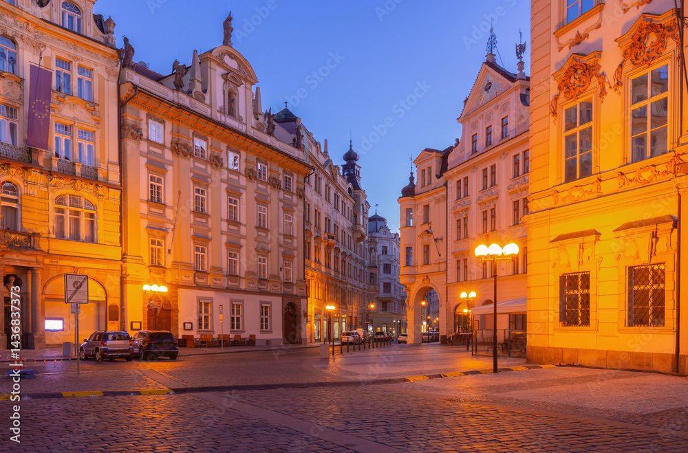 Naklejka premium Old Town Street Architecture Prague Czech Republic