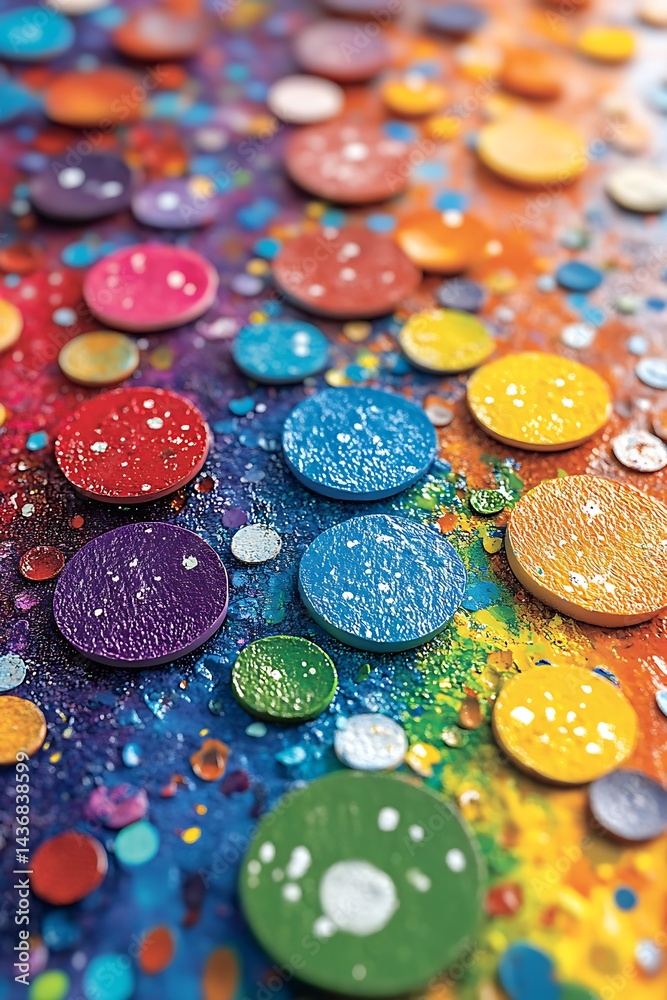 Colorful Circle Art Display