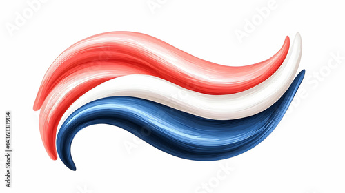 Abstract Namibian Flag Brush Stroke Design