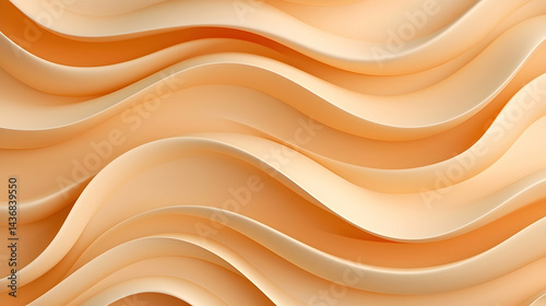 Abstract Orange and Green Gradient Waves Background
