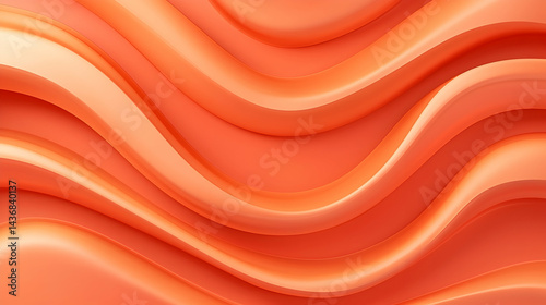 Abstract Orange and Yellow Gradient Wave Background