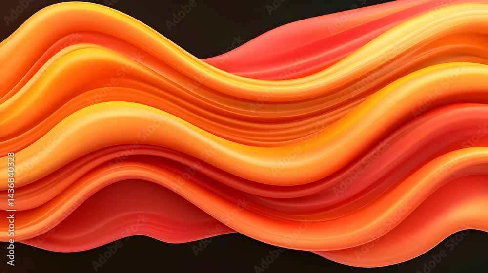 Fototapeta premium Abstract Orange and Yellow Gradient Waves Background