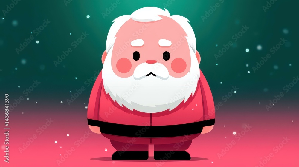 Adorable Santa Claus looking tired, with a whimsical design perfect for your Merry Christmas theme. Ideal for festive cheer