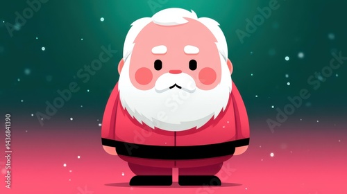 Obraz na płótnie Adorable Santa Claus looking tired, with a whimsical design perfect for your Merry Christmas theme. Ideal for festive cheer w salonie
