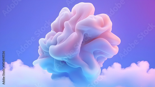 Abstract Pastel Cloud Formation Digital Art