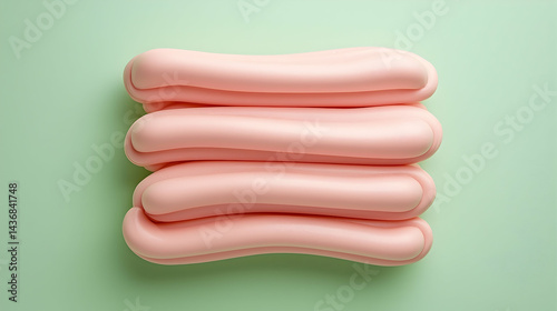 Abstract Pastel Pink Chalk Pattern on Green Background