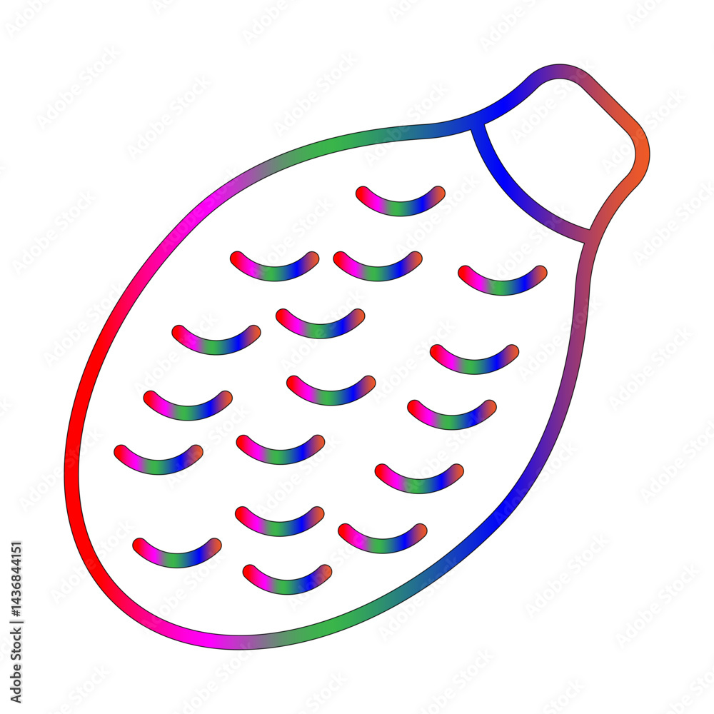 Fototapeta premium Taro root line gradient icon
