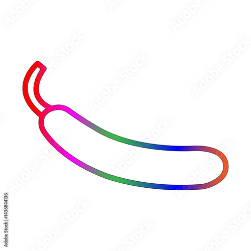 Bottle gourd line gradient icon