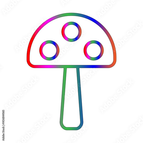 Mushrooms line gradient icon