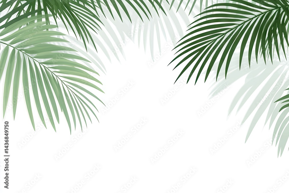 Tropical Palm Leaves Border Tropical Palm Leaves Border