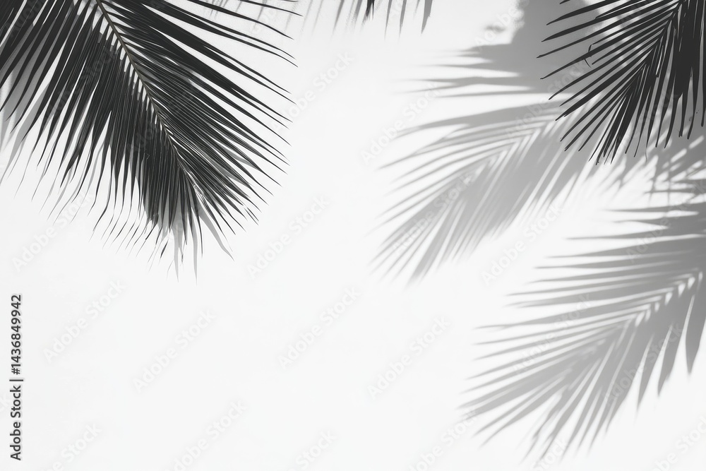 Obraz premium Tropical Palm Leaf Shadows (1)