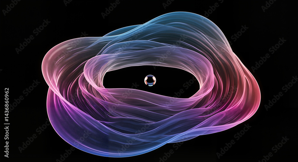 Abstract Waves and Circular Elements in Colorful Design