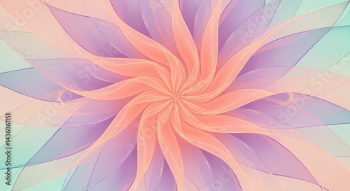 Obraz na płótnie Abstract pastel floral swirl pattern with soft colors w salonie