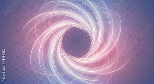Obraz na płótnie Colorful Light Swirl Abstract Design with Soft Gradient Background w salonie