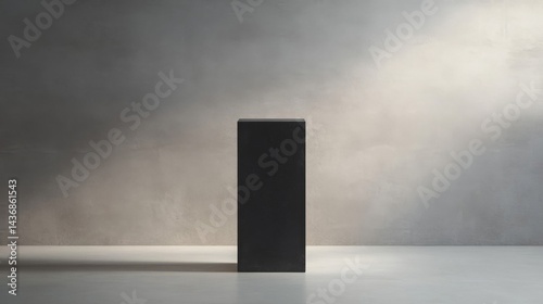 Wallpaper Mural Black Block on Gray Concrete Background Torontodigital.ca