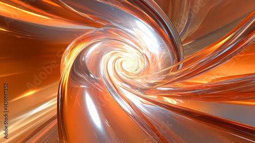 Fototapeta Naklejka Na Ścianę i Meble -  Abstract futuristic 3d speed tunnel warp - space travel. Bloomrift Tunnel. Illustration