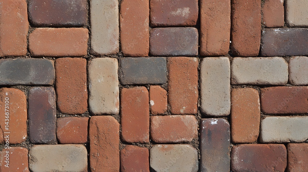 Obraz premium Multicolored Brick Pavement Texture Background