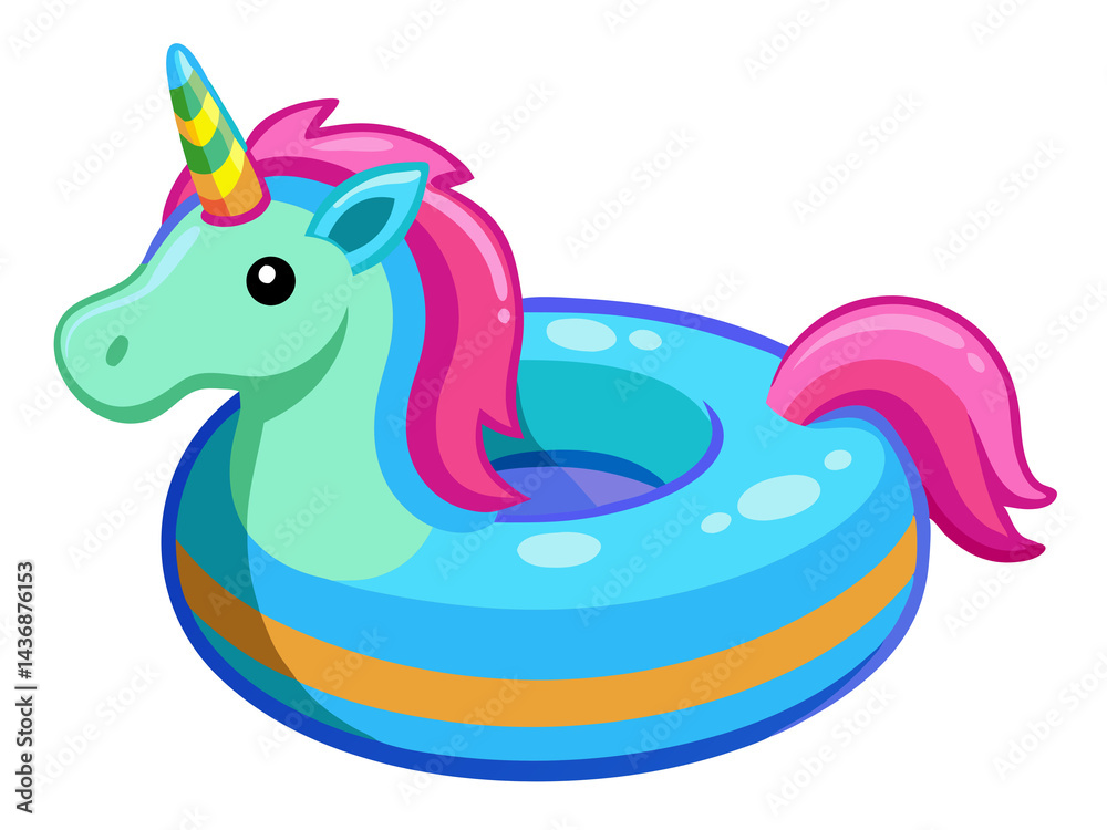 Fototapeta premium Inflatable Unicorn Pool Float