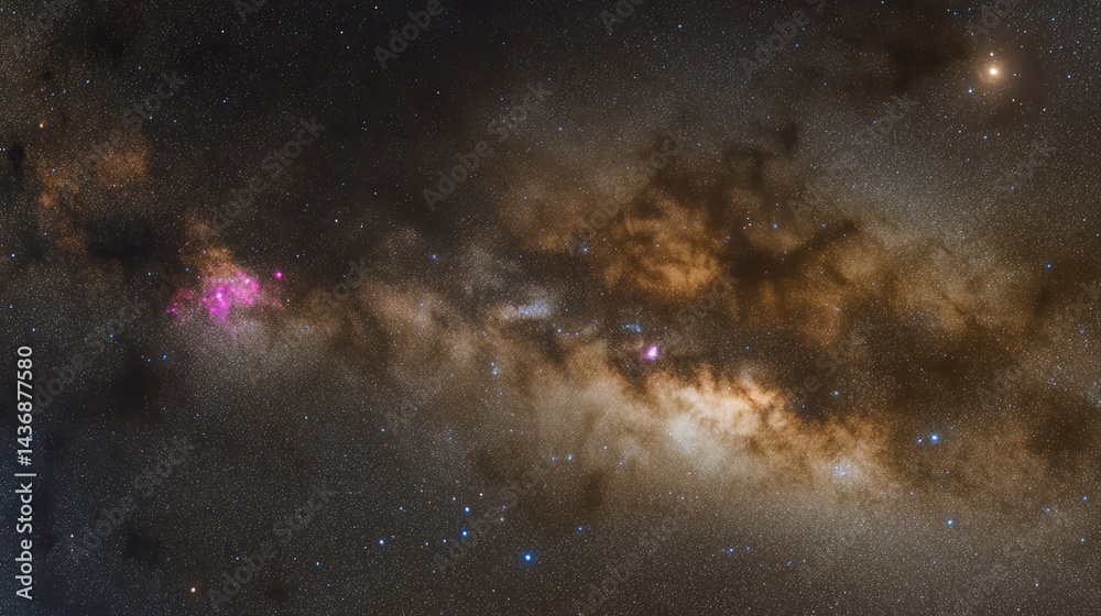 Fototapeta premium Milky Way Galaxy Astrophotography Night Sky Starscape