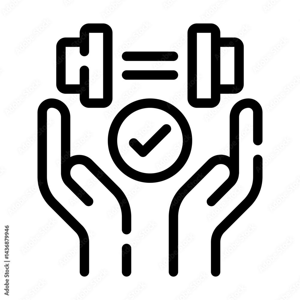 Obraz premium Strength Training Empowerment Icon