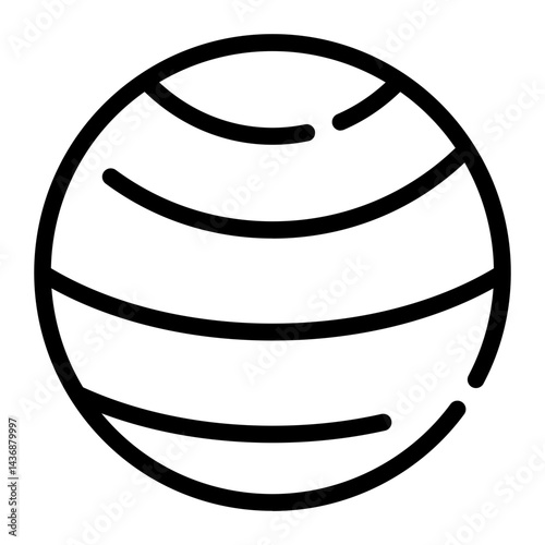 Icon volleyball with lines