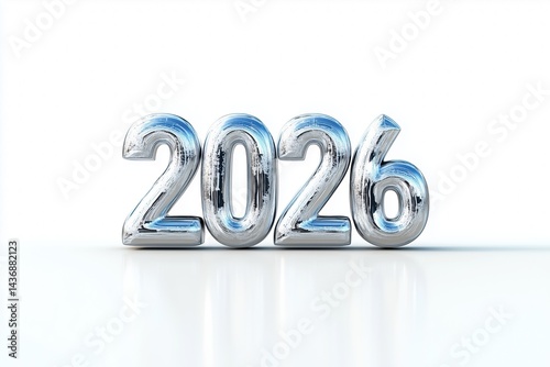 Obraz na płótnie Dynamic 2026 render showcasing a shiny modern design on a sleek background w salonie