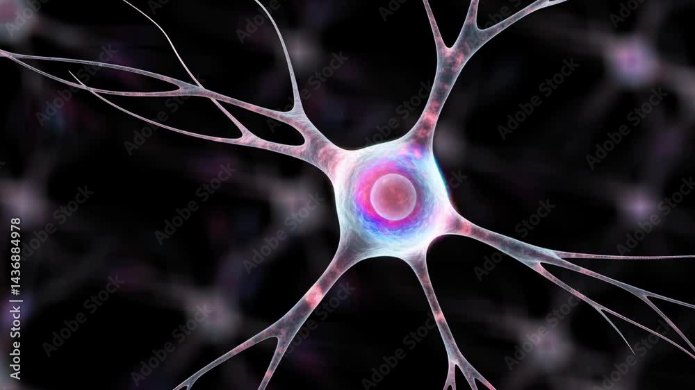 Close-Up View of a Neuron Highlighting Its Complex Structure, Featuring Detailed Neural Networks, Intricate Connections, and a Scientific Visualisation of the Brain’s Microscopic Architecture Close-Up View of a Neuron Highlighting Its Complex Structure, Featuring Detailed Neural Networks, Intricate Connections, and a Scientific Visualisation of the Brain’s Microscopic Architecture