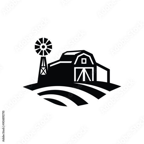 Farm rooster poultry icon