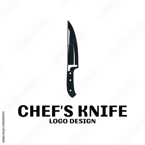 Chef's Knife Vector Logo Design