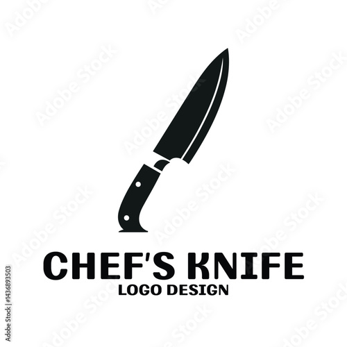 Chef's Knife Vector Logo Design