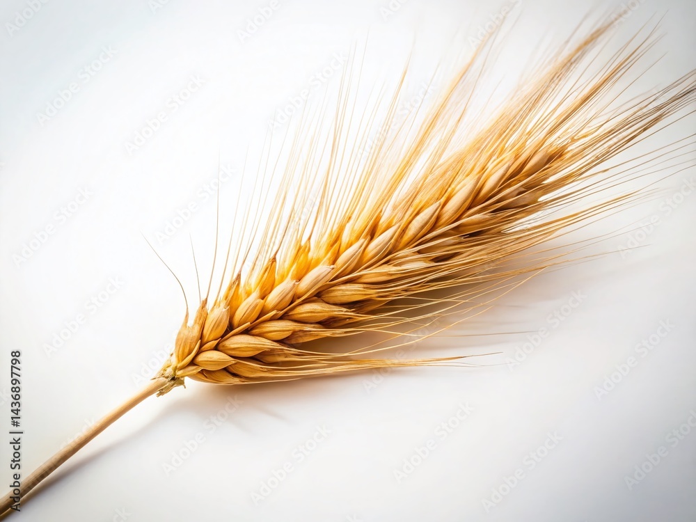 Golden Wheat Spikelet: Rustic Brown Hand-Drawn Cereal Grain Illustration for Bakery Logos & Labels Golden Wheat Spikelet: Rustic Brown Hand-Drawn Cereal Grain Illustration for Bakery Logos & Labels