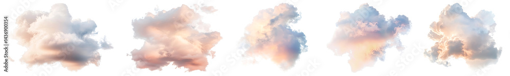 custom made wallpaper toronto digitalPNG Fluffy clouds with pastel hues., elements on transparent background