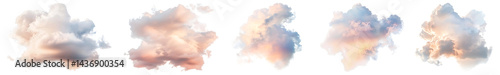 Wallpaper Mural PNG Fluffy clouds with pastel hues., elements on transparent background Torontodigital.ca