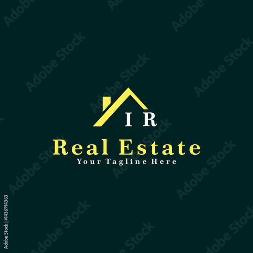 IR Initials Real Estate Logo Vector Art  Icons  and Graphics