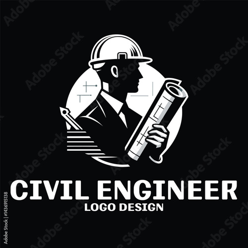 Civil Engineer Vector Logo Design