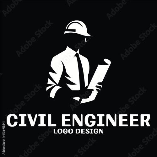 Civil Engineer Vector Logo Design