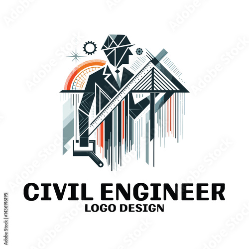 Civil Engineer Vector Logo Design