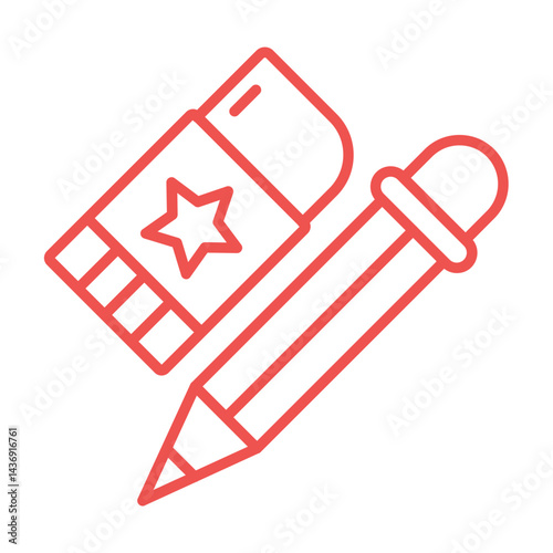 Pencil and eraser Icon