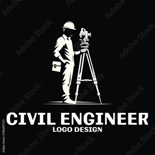 Civil Engineer Vector Logo Design