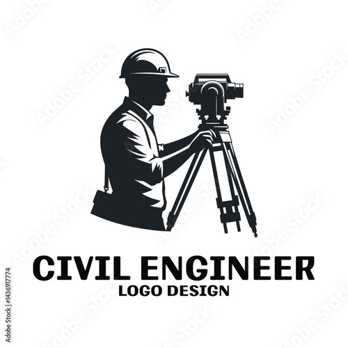 Civil Engineer Vector Logo Design