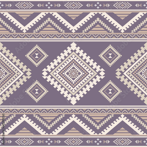 Southwest Native seamless pattern ethnic tribal Aztec geometric Navajo Native American fabric colorful design vector for textile print