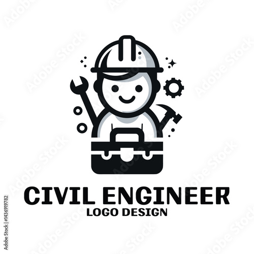 Civil Engineer Vector Logo Design