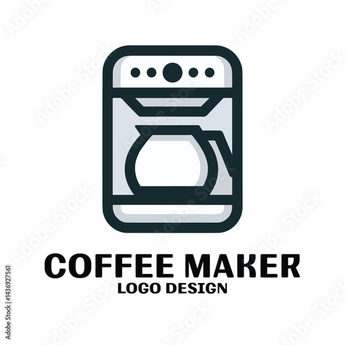 Coffee Maker Vector Logo Design