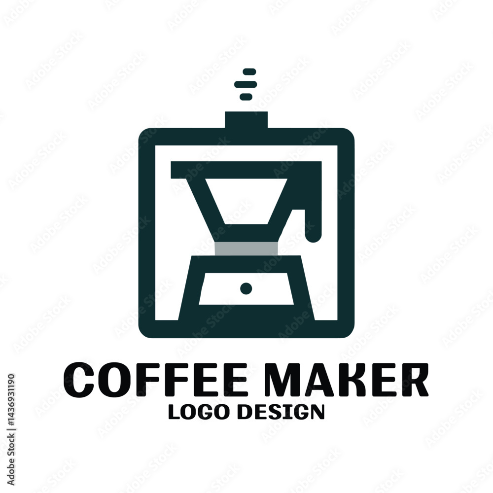 Coffee Maker Vector Logo Design Coffee Maker Vector Logo Design