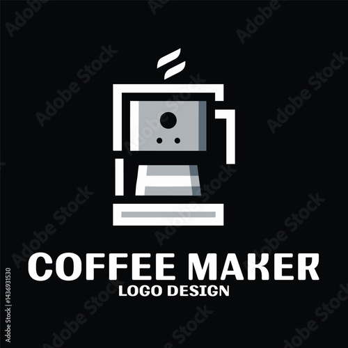 Coffee Maker Vector Logo Design