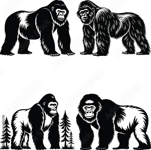Mountain Gorilla svg