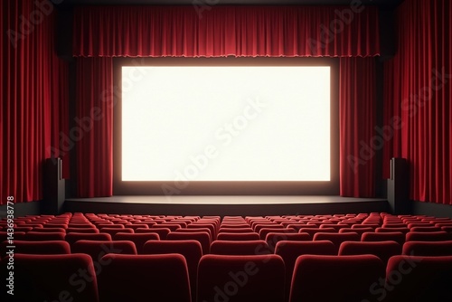 Empty movie theater screen